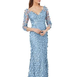 carmen marc valvo infusion floral appliqué gown